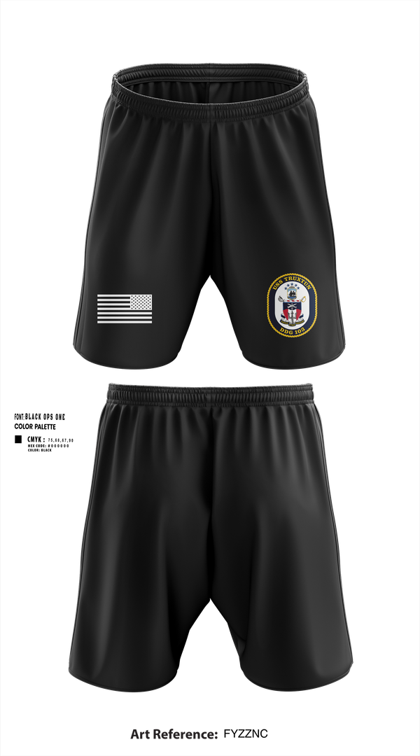 Athletic Shorts With Pockets, USS TRUXTUN DDG 103, Navy, Teamtime, Team time, sublimation, custom sports apparel, team uniforms, spirit wear, spiritwear, sports uniforms, custom shirts, team store, custom team store, fundraiser sports, apparel fundraiser