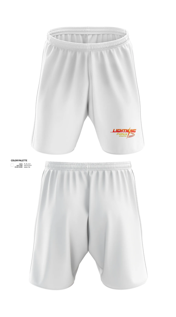 Athletic Shorts With Pockets, Lightning Force Athletics, Track & Field, Teamtime, Team time, sublimation, custom sports apparel, team uniforms, spirit wear, spiritwear, sports uniforms, custom shirts, team store, custom team store, fundraiser sports, apparel fundraiser