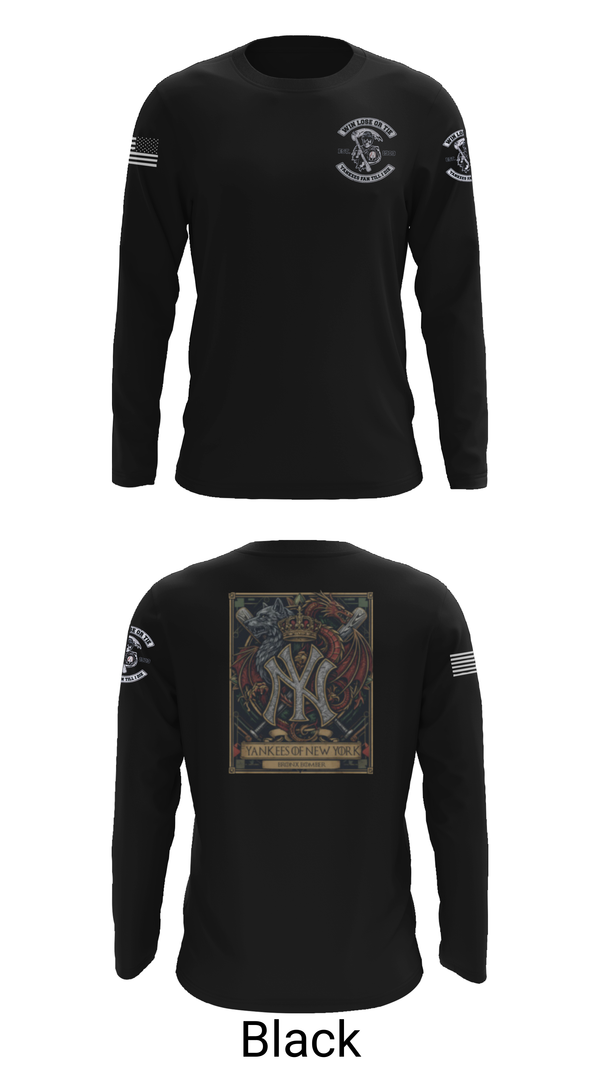 Long Sleeve Performance Shirt, New York Yankees, Baseball, Teamtime, Team time, sublimation, custom sports apparel, team uniforms, spirit wear, spiritwear, sports uniforms, custom shirts, team store, custom team store, fundraiser sports, apparel fundraiser