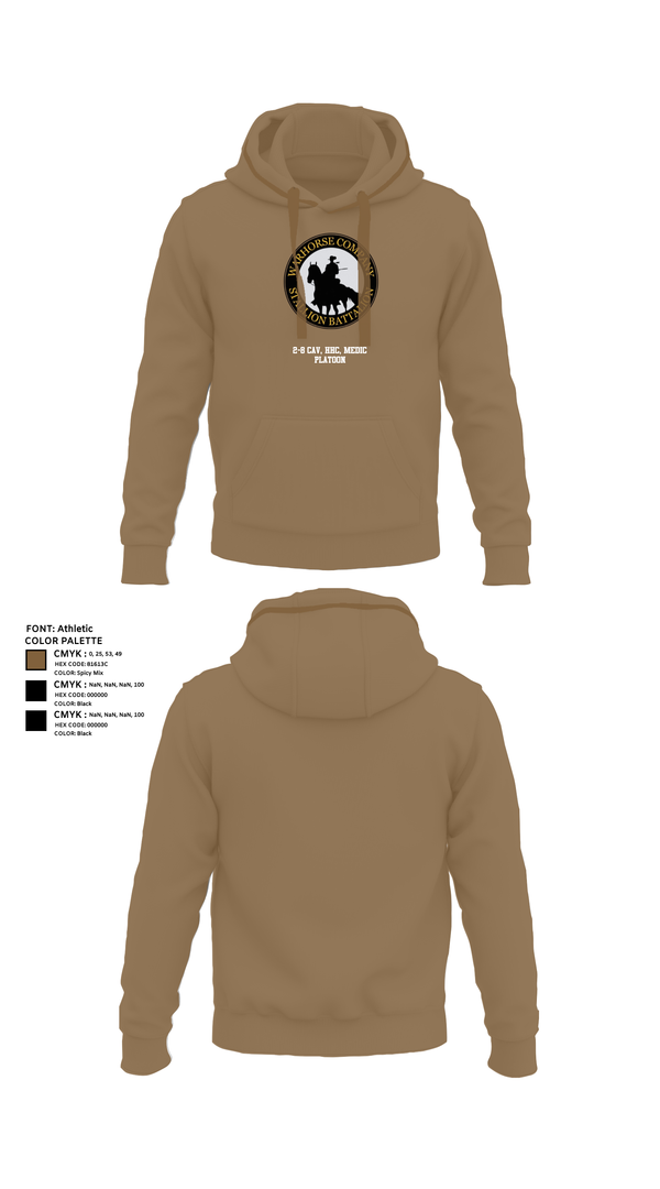 Hoodie, 2-8 Cav, HHC, Medic Platoon, , Teamtime, Team time, sublimation, custom sports apparel, team uniforms, spirit wear, spiritwear, sports uniforms, custom shirts, team store, custom team store, fundraiser sports, apparel fundraiser