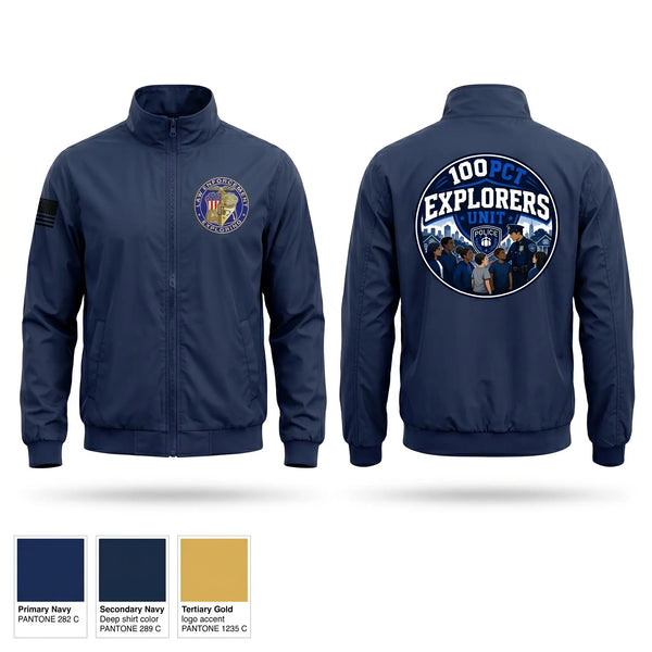 Windbreaker, NYPD explorer unit, Police, Teamtime, Team time, sublimation, custom sports apparel, team uniforms, spirit wear, spiritwear, sports uniforms, custom shirts, team store, custom team store, fundraiser sports, apparel fundraiser