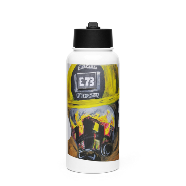 73 57235387 Stainless Steel Water Bottle with a Straw Lid