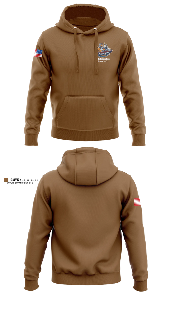 Hoodie, USS NEB GOLD TIGER CRUISE 27, Navy, Teamtime, Team time, sublimation, custom sports apparel, team uniforms, spirit wear, spiritwear, sports uniforms, custom shirts, team store, custom team store, fundraiser sports, apparel fundraiser