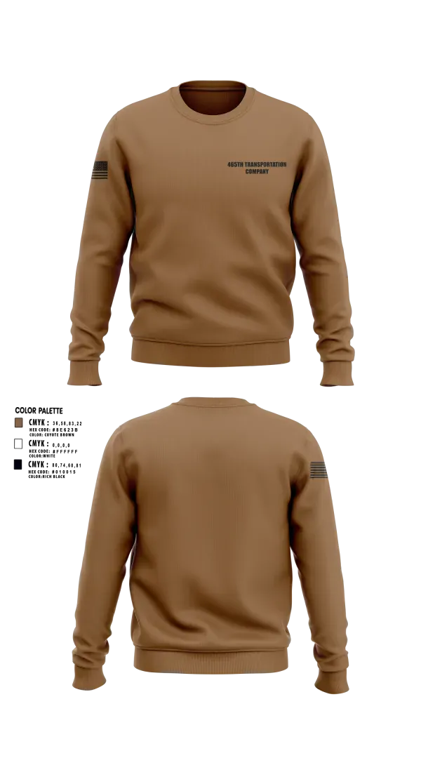 Crew Neck Sweatshirt, 465th Transportation Company, Army, Teamtime, Team time, sublimation, custom sports apparel, team uniforms, spirit wear, spiritwear, sports uniforms, custom shirts, team store, custom team store, fundraiser sports, apparel fundraiser