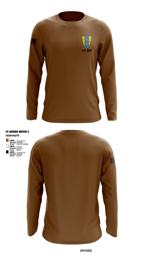 Long Sleeve Performance Shirt, 1-4 Cav, , Teamtime, Team time, sublimation, custom sports apparel, team uniforms, spirit wear, spiritwear, sports uniforms, custom shirts, team store, custom team store, fundraiser sports, apparel fundraiser