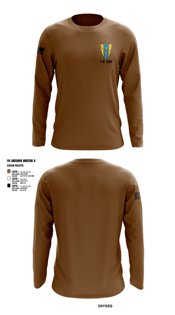 Long Sleeve Performance Shirt, 1-4 Cav, , Teamtime, Team time, sublimation, custom sports apparel, team uniforms, spirit wear, spiritwear, sports uniforms, custom shirts, team store, custom team store, fundraiser sports, apparel fundraiser