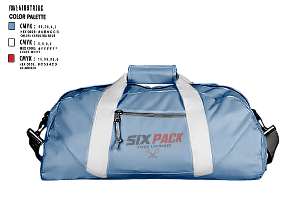 Duffle Bag, Six Pack, Men's Lacrosse, Teamtime, Team time, sublimation, custom sports apparel, team uniforms, spirit wear, spiritwear, sports uniforms, custom shirts, team store, custom team store, fundraiser sports, apparel fundraiser