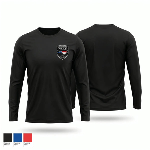 Long Sleeve Performance Shirt, Louisburg Police Department, Police, Teamtime, Team time, sublimation, custom sports apparel, team uniforms, spirit wear, spiritwear, sports uniforms, custom shirts, team store, custom team store, fundraiser sports, apparel fundraiser