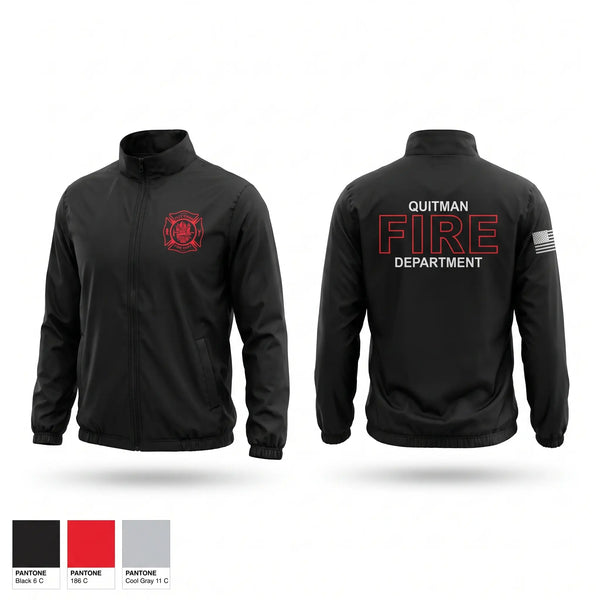 Windbreaker, Quitman Fire Department, Fire Department, Teamtime, Team time, sublimation, custom sports apparel, team uniforms, spirit wear, spiritwear, sports uniforms, custom shirts, team store, custom team store, fundraiser sports, apparel fundraiser