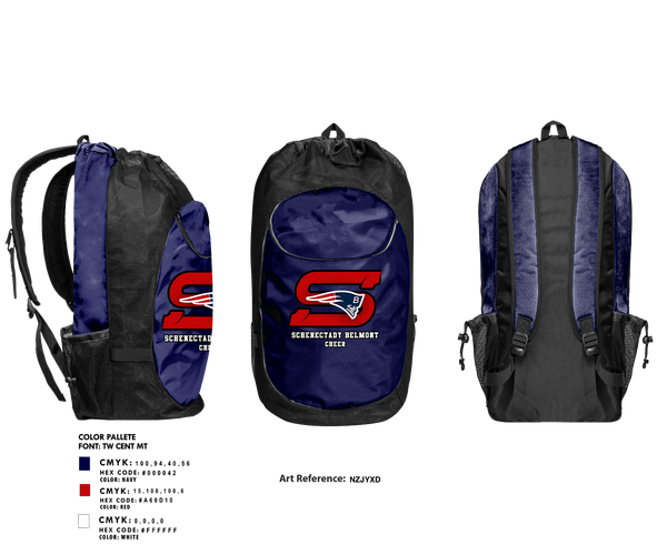 Gear Bag, Schenectady Belmont Football & Cheer, , Teamtime, Team time, sublimation, custom sports apparel, team uniforms, spirit wear, spiritwear, sports uniforms, custom shirts, team store, custom team store, fundraiser sports, apparel fundraiser