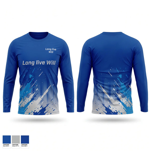 Long Sleeve Performance Shirt, Long live Will, Men's Basketball, Teamtime, Team time, sublimation, custom sports apparel, team uniforms, spirit wear, spiritwear, sports uniforms, custom shirts, team store, custom team store, fundraiser sports, apparel fundraiser