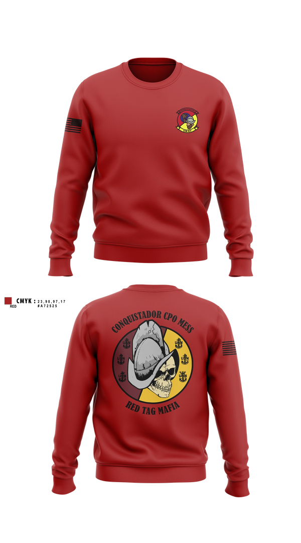 Crew Neck Sweatshirt, VR-57 CHIEFS MESS, Navy, Teamtime, Team time, sublimation, custom sports apparel, team uniforms, spirit wear, spiritwear, sports uniforms, custom shirts, team store, custom team store, fundraiser sports, apparel fundraiser