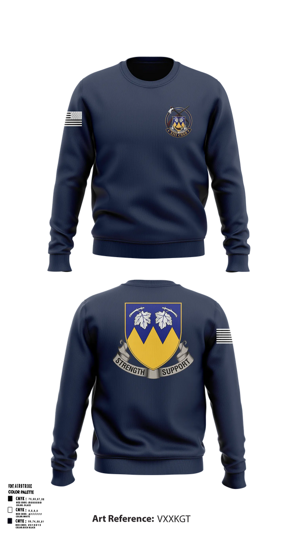 Crew Neck Sweatshirt, 13th CSSB, Army, Teamtime, Team time, sublimation, custom sports apparel, team uniforms, spirit wear, spiritwear, sports uniforms, custom shirts, team store, custom team store, fundraiser sports, apparel fundraiser