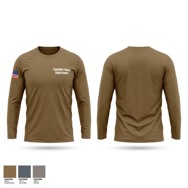 Long Sleeve Performance Shirt, Falkville Police Department, Police, Teamtime, Team time, sublimation, custom sports apparel, team uniforms, spirit wear, spiritwear, sports uniforms, custom shirts, team store, custom team store, fundraiser sports, apparel fundraiser
