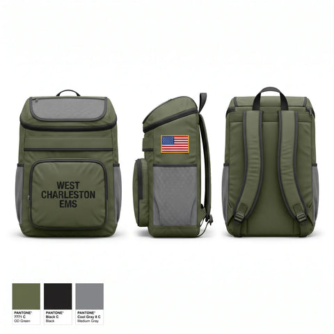 Gear Bag, west charleston EMS, EMS/EMT, Teamtime, Team time, sublimation, custom sports apparel, team uniforms, spirit wear, spiritwear, sports uniforms, custom shirts, team store, custom team store, fundraiser sports, apparel fundraiser