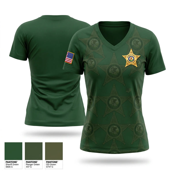 Womens Short Sleeve Vneck Shirt, Bureau County Sheriff’s Office, Police, Teamtime, Team time, sublimation, custom sports apparel, team uniforms, spirit wear, spiritwear, sports uniforms, custom shirts, team store, custom team store, fundraiser sports, apparel fundraiser