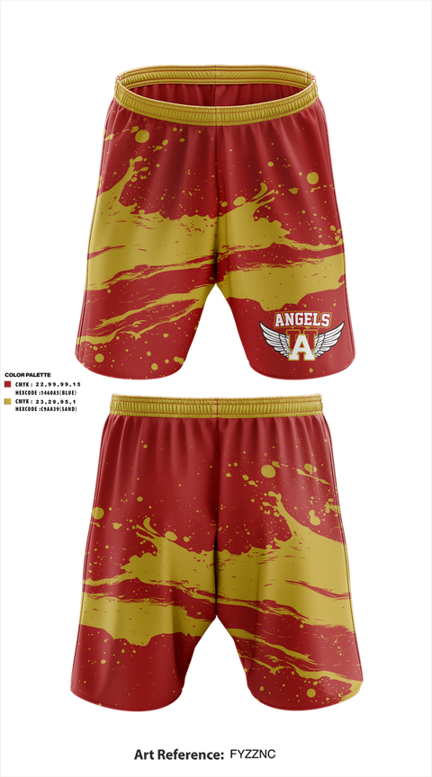Athletic Shorts With Pockets, Angels, , Teamtime, Team time, sublimation, custom sports apparel, team uniforms, spirit wear, spiritwear, sports uniforms, custom shirts, team store, custom team store, fundraiser sports, apparel fundraiser