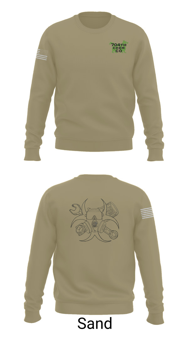 Crew Neck Sweatshirt, 704th Chem Co, , Teamtime, Team time, sublimation, custom sports apparel, team uniforms, spirit wear, spiritwear, sports uniforms, custom shirts, team store, custom team store, fundraiser sports, apparel fundraiser
