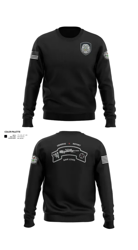 Crew Neck Sweatshirt, ECF Sniper teamECF Sniper team, Police, Teamtime, Team time, sublimation, custom sports apparel, team uniforms, spirit wear, spiritwear, sports uniforms, custom shirts, team store, custom team store, fundraiser sports, apparel fundraiser