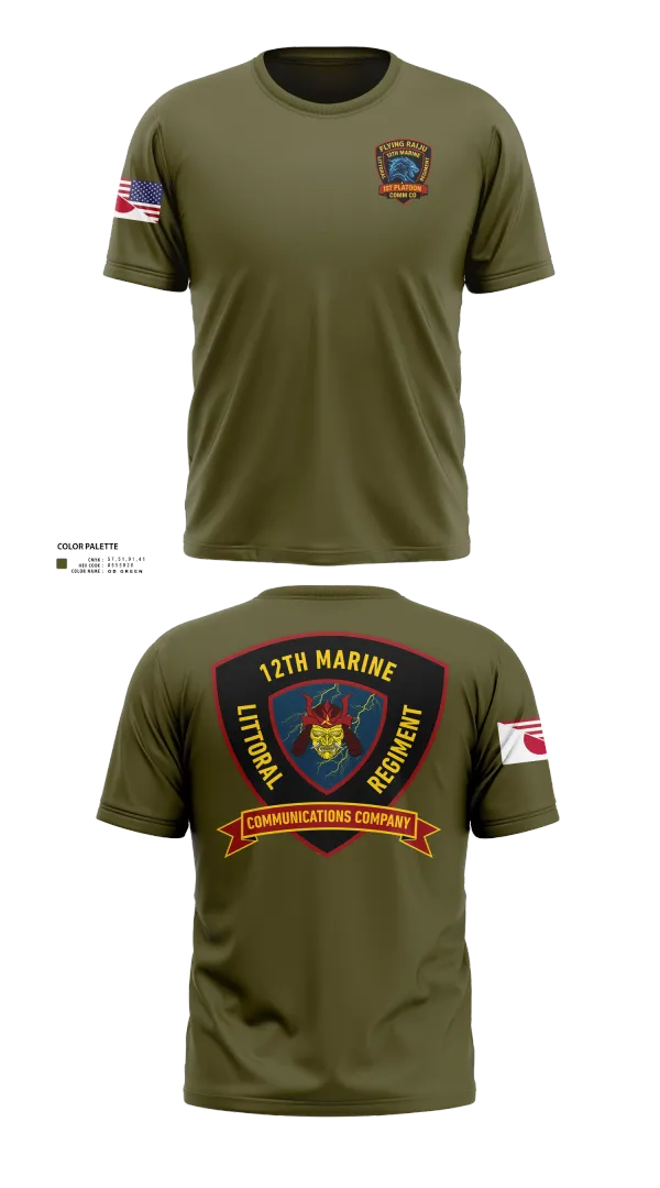 Short Sleeve Performance Shirt, 12th MLR Headquarters Element, Marines, Teamtime, Team time, sublimation, custom sports apparel, team uniforms, spirit wear, spiritwear, sports uniforms, custom shirts, team store, custom team store, fundraiser sports, apparel fundraiser