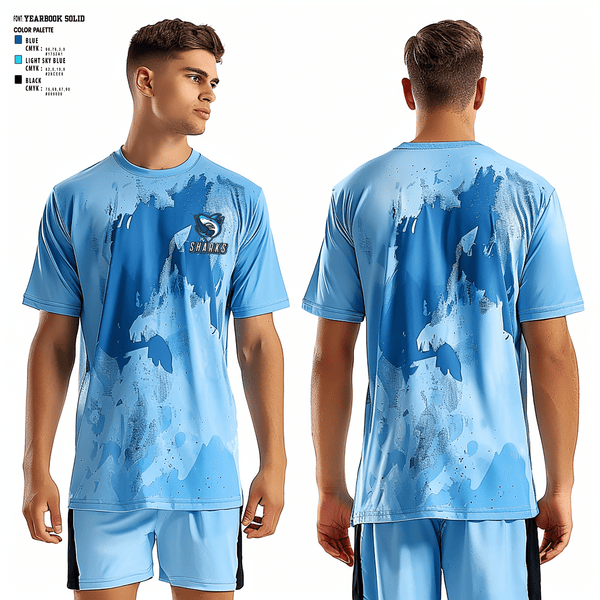 Short Sleeve Performance Shirt, Sharks, Men's Basketball, Teamtime, Team time, sublimation, custom sports apparel, team uniforms, spirit wear, spiritwear, sports uniforms, custom shirts, team store, custom team store, fundraiser sports, apparel fundraiser
