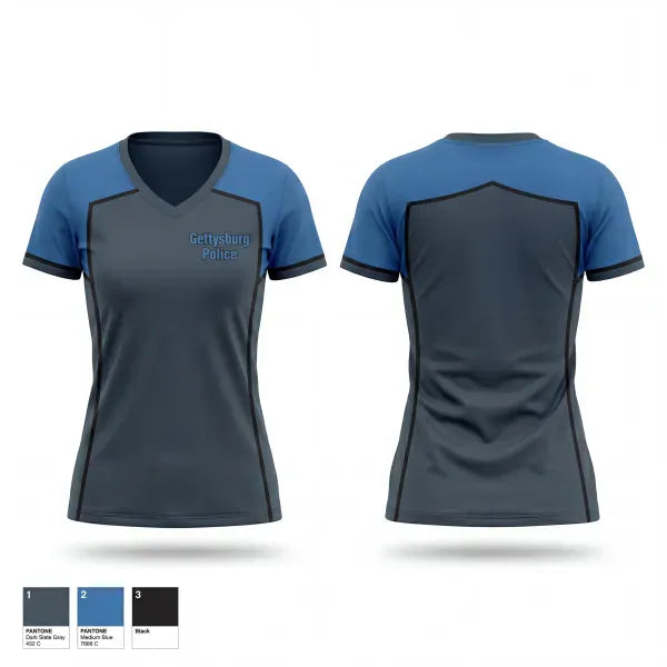 Womens Short Sleeve Vneck Shirt, Gettysburg Police, Police, Teamtime, Team time, sublimation, custom sports apparel, team uniforms, spirit wear, spiritwear, sports uniforms, custom shirts, team store, custom team store, fundraiser sports, apparel fundraiser