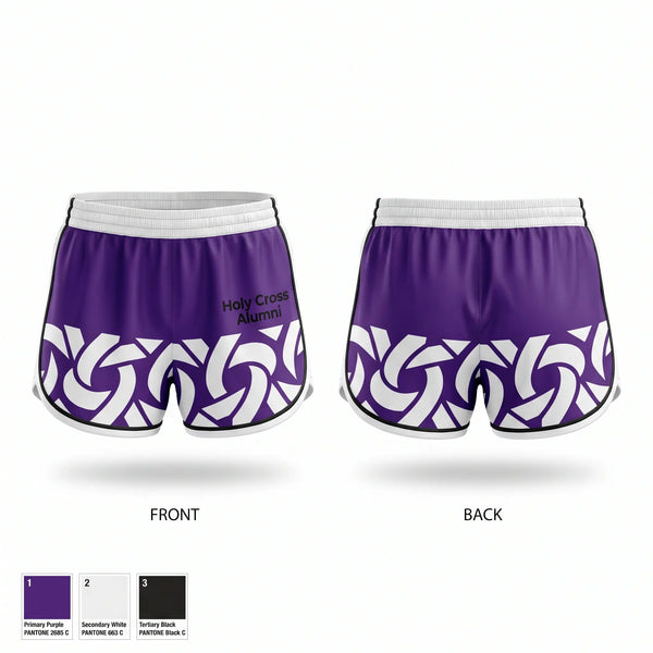 Womens Shorts, Holy Cross Alumni, Track & Field, Teamtime, Team time, sublimation, custom sports apparel, team uniforms, spirit wear, spiritwear, sports uniforms, custom shirts, team store, custom team store, fundraiser sports, apparel fundraiser