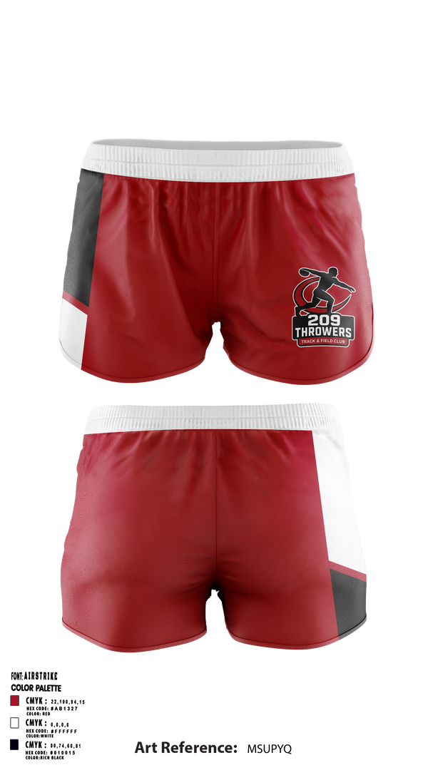 Track Shorts, 209Throwers, Track & Field, Teamtime, Team time, sublimation, custom sports apparel, team uniforms, spirit wear, spiritwear, sports uniforms, custom shirts, team store, custom team store, fundraiser sports, apparel fundraiser