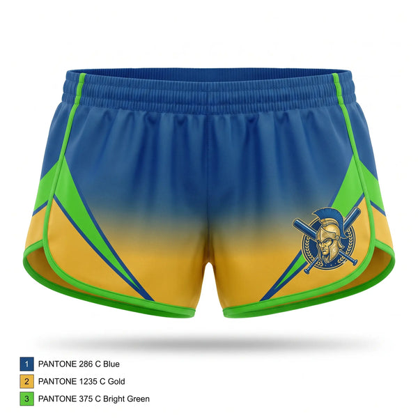 Womens Shorts, Trojans, Softball, Teamtime, Team time, sublimation, custom sports apparel, team uniforms, spirit wear, spiritwear, sports uniforms, custom shirts, team store, custom team store, fundraiser sports, apparel fundraiser