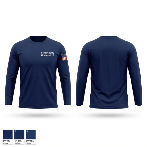 Long Sleeve Performance Shirt, Lewis County Fire District 3, Fire Department, Teamtime, Team time, sublimation, custom sports apparel, team uniforms, spirit wear, spiritwear, sports uniforms, custom shirts, team store, custom team store, fundraiser sports, apparel fundraiser