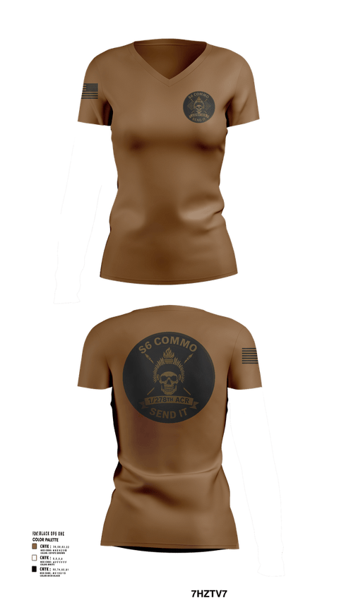 Womens Short Sleeve Vneck Shirt, 1/278th ACR, , Teamtime, Team time, sublimation, custom sports apparel, team uniforms, spirit wear, spiritwear, sports uniforms, custom shirts, team store, custom team store, fundraiser sports, apparel fundraiser