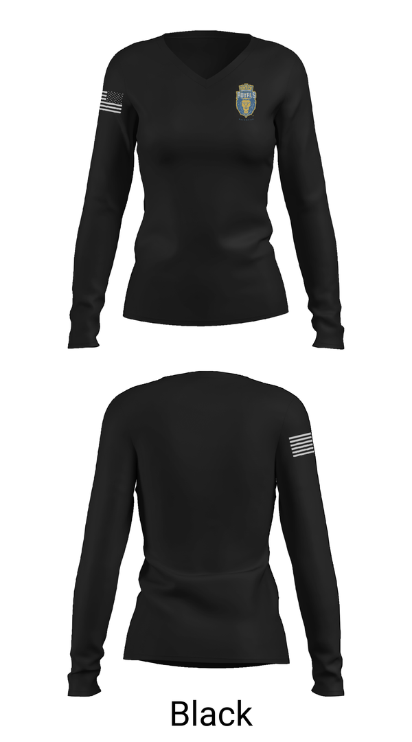 Womens Long Sleeve Vneck Shirt, Cristo Rey Richmond High School Cheer, Cheer, Teamtime, Team time, sublimation, custom sports apparel, team uniforms, spirit wear, spiritwear, sports uniforms, custom shirts, team store, custom team store, fundraiser sports, apparel fundraiser