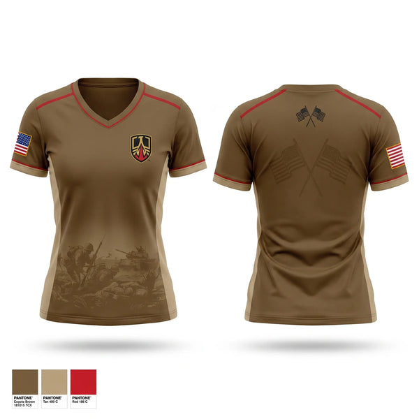 Womens Short Sleeve Vneck Shirt, 163 S6, Army, Teamtime, Team time, sublimation, custom sports apparel, team uniforms, spirit wear, spiritwear, sports uniforms, custom shirts, team store, custom team store, fundraiser sports, apparel fundraiser