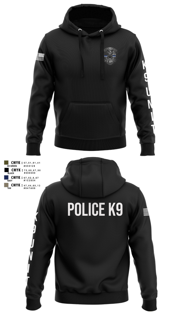 Hoodie, Roy Cit Police K9, Police, Teamtime, Team time, sublimation, custom sports apparel, team uniforms, spirit wear, spiritwear, sports uniforms, custom shirts, team store, custom team store, fundraiser sports, apparel fundraiser