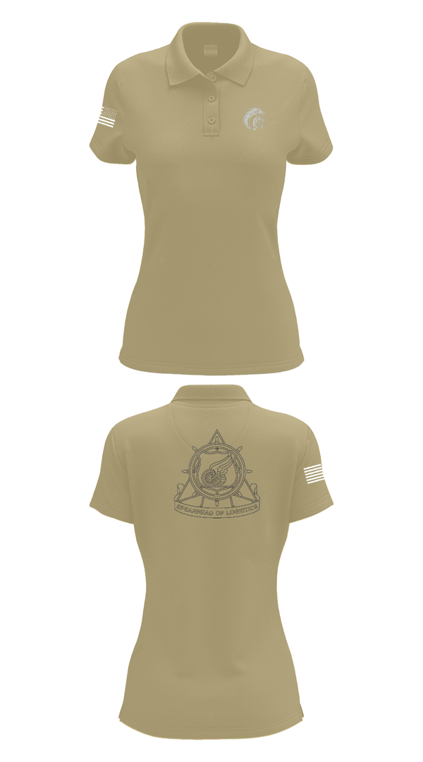 Womens Short Sleeve Performance Polo, 2112th Transportation Company, , Teamtime, Team time, sublimation, custom sports apparel, team uniforms, spirit wear, spiritwear, sports uniforms, custom shirts, team store, custom team store, fundraiser sports, apparel fundraiser
