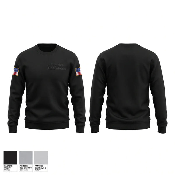Crew Neck Sweatshirt, Fugitive Operations, Police, Teamtime, Team time, sublimation, custom sports apparel, team uniforms, spirit wear, spiritwear, sports uniforms, custom shirts, team store, custom team store, fundraiser sports, apparel fundraiser