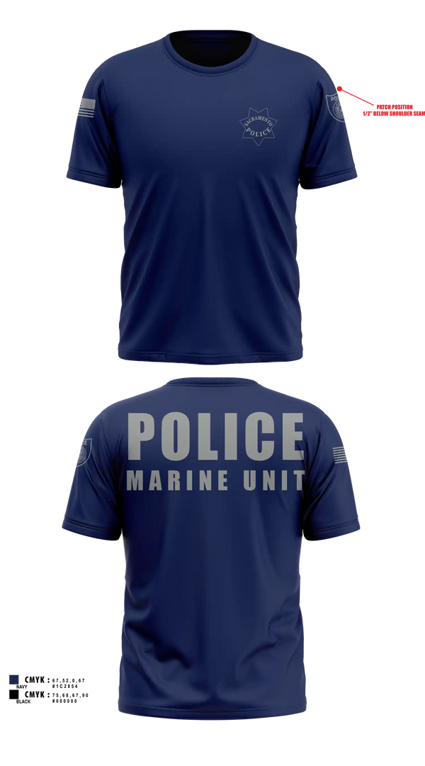 Short Sleeve Performance Shirt, Sacramento Police Marine Unit, Police, Teamtime, Team time, sublimation, custom sports apparel, team uniforms, spirit wear, spiritwear, sports uniforms, custom shirts, team store, custom team store, fundraiser sports, apparel fundraiser