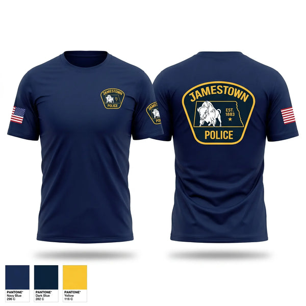 Short Sleeve Performance Shirt, Jamestown Police Department, Police, Teamtime, Team time, sublimation, custom sports apparel, team uniforms, spirit wear, spiritwear, sports uniforms, custom shirts, team store, custom team store, fundraiser sports, apparel fundraiser