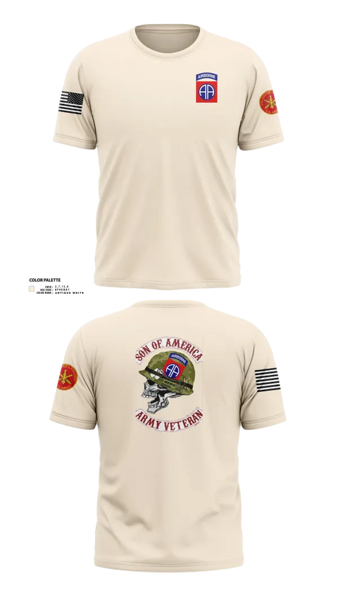 Old School Cotton Feel Shirt, 82d ABN DIV, , Teamtime, Team time, sublimation, custom sports apparel, team uniforms, spirit wear, spiritwear, sports uniforms, custom shirts, team store, custom team store, fundraiser sports, apparel fundraiser