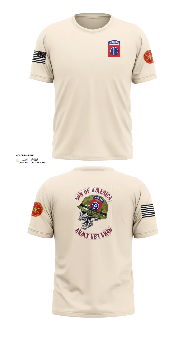 Old School Cotton Feel Shirt, 82d ABN DIV, , Teamtime, Team time, sublimation, custom sports apparel, team uniforms, spirit wear, spiritwear, sports uniforms, custom shirts, team store, custom team store, fundraiser sports, apparel fundraiser