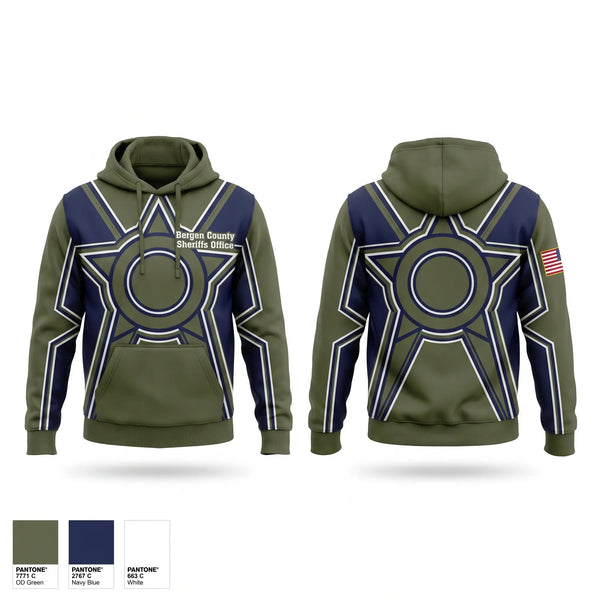 Hoodie, Bergen County Sheriffs Office, Police, Teamtime, Team time, sublimation, custom sports apparel, team uniforms, spirit wear, spiritwear, sports uniforms, custom shirts, team store, custom team store, fundraiser sports, apparel fundraiser