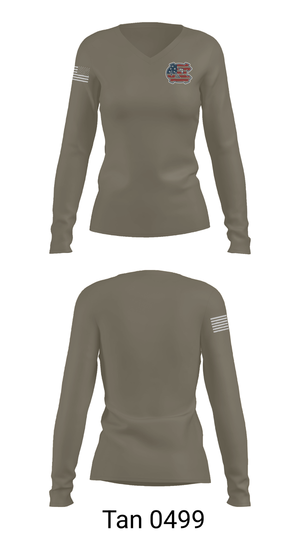 Womens Long Sleeve Vneck Shirt, A-Gang, , Teamtime, Team time, sublimation, custom sports apparel, team uniforms, spirit wear, spiritwear, sports uniforms, custom shirts, team store, custom team store, fundraiser sports, apparel fundraiser