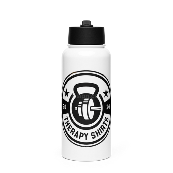 Therapy Shirtz 66135844 Stainless Steel Water Bottle with a Straw Lid