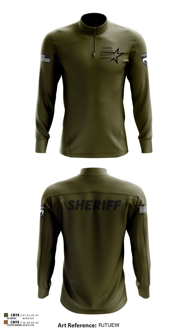 Quarter Zip Jacket, Cassia County Sheriff’s Office, Police, Teamtime, Team time, sublimation, custom sports apparel, team uniforms, spirit wear, spiritwear, sports uniforms, custom shirts, team store, custom team store, fundraiser sports, apparel fundraiser