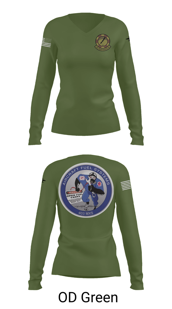 Womens Long Sleeve Vneck Shirt, 403 MXS, , Teamtime, Team time, sublimation, custom sports apparel, team uniforms, spirit wear, spiritwear, sports uniforms, custom shirts, team store, custom team store, fundraiser sports, apparel fundraiser