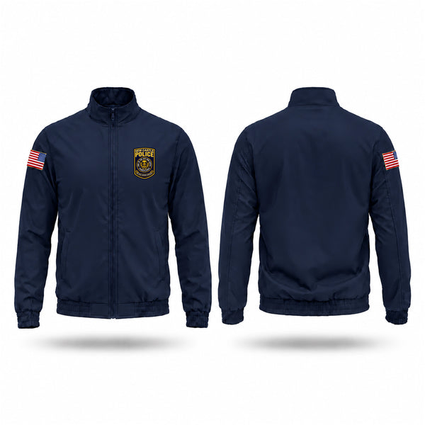 Windbreaker, New Castle Police Department, Police, Teamtime, Team time, sublimation, custom sports apparel, team uniforms, spirit wear, spiritwear, sports uniforms, custom shirts, team store, custom team store, fundraiser sports, apparel fundraiser