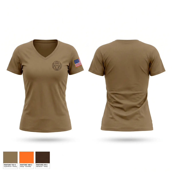 Womens Short Sleeve Vneck Shirt, 83D U.S. Army Reserve Readiness Training Center, Army, Teamtime, Team time, sublimation, custom sports apparel, team uniforms, spirit wear, spiritwear, sports uniforms, custom shirts, team store, custom team store, fundraiser sports, apparel fundraiser
