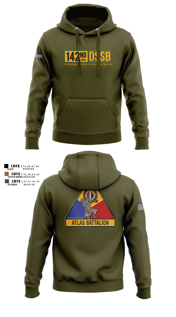 Hoodie, 142d DSSB, Army, Teamtime, Team time, sublimation, custom sports apparel, team uniforms, spirit wear, spiritwear, sports uniforms, custom shirts, team store, custom team store, fundraiser sports, apparel fundraiser