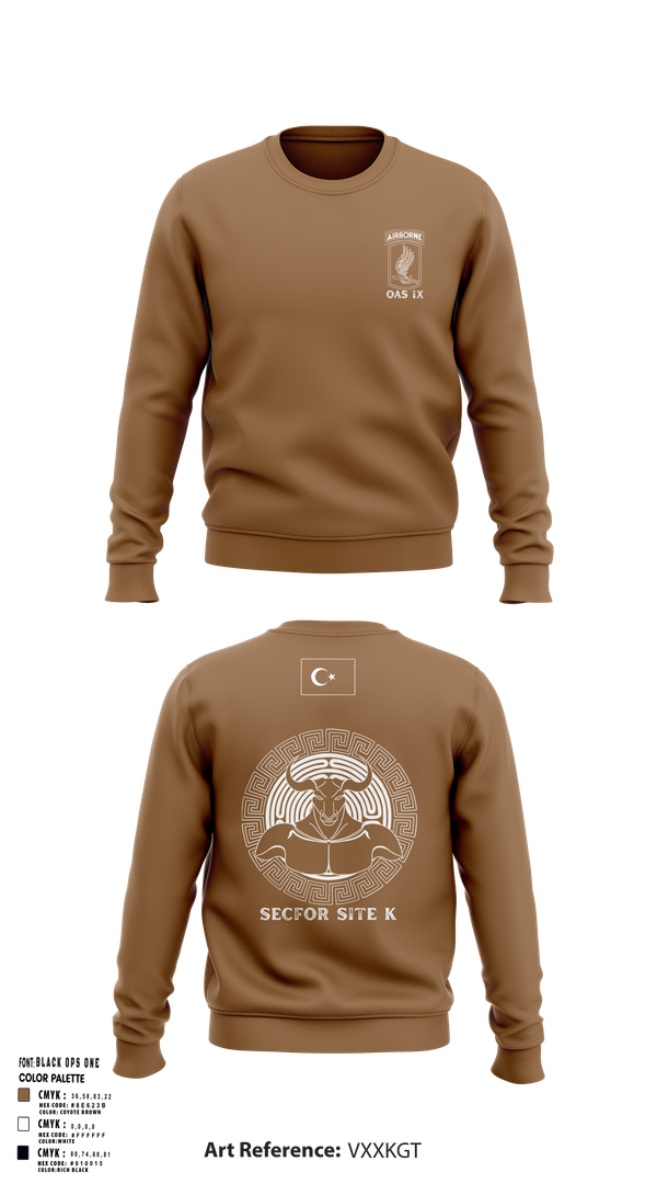 Crew Neck Sweatshirt, 173RD ABN, Army, Teamtime, Team time, sublimation, custom sports apparel, team uniforms, spirit wear, spiritwear, sports uniforms, custom shirts, team store, custom team store, fundraiser sports, apparel fundraiser