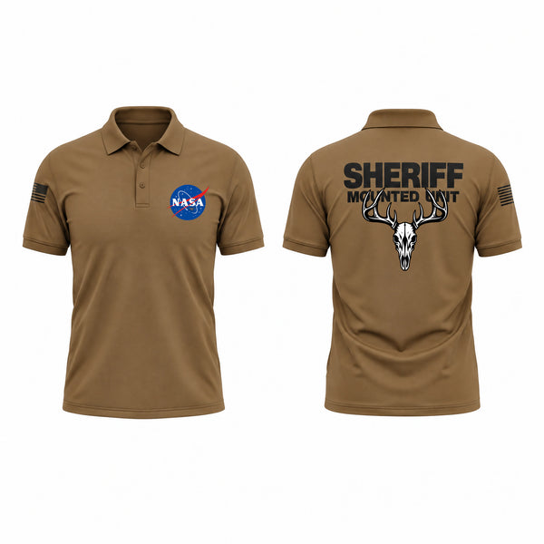 Short Sleeve Performance Polo, Mounted Unit, Police, Teamtime, Team time, sublimation, custom sports apparel, team uniforms, spirit wear, spiritwear, sports uniforms, custom shirts, team store, custom team store, fundraiser sports, apparel fundraiser